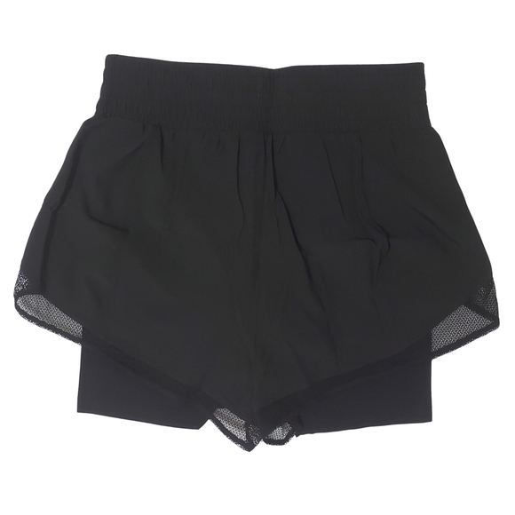 SPANX Flowy Shorts with Bike Shorts 8" Medium Very Black Out of Office NWT - Picture 3 of 5